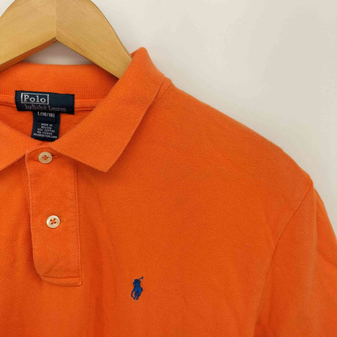 ポロバイラルフローレン Polo by RALPH LAUREN 90S ポニー 刺繍 鹿の子 S/S ポロシャツ JUNIOR メンズ  L(16/18)